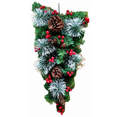 China PVC+pine needle ball garland frame simulation Christmas red festive hanging garlands eco-friendly fruit/tree berry/wreath for sale