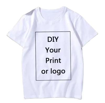 China Summer clothing quality simple short sleeve loose size white t shirts women ladies t shirts custom printing for sale