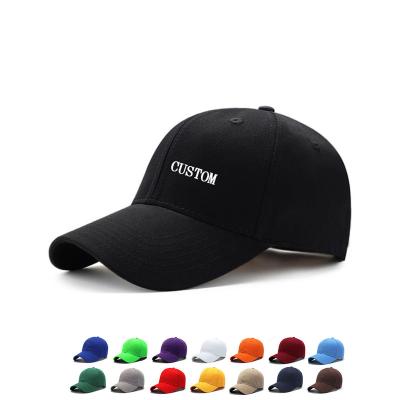 China High Quality Custom Cotton Print Logo Baseball Cap Embroidery New York 6 Panel Black Baseball Cap Hat for sale