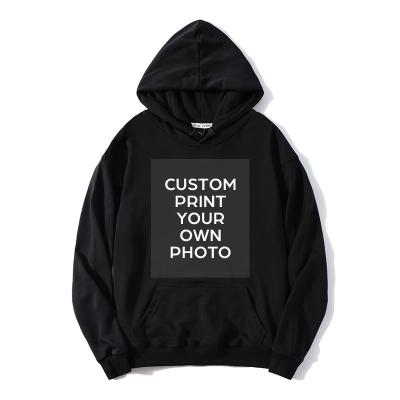 China Custom Logo Print High Quality Cheap Oversized Black White Plain Blank Hoodie Unisex Wholesale Plain Hoodies 100% Cotton for sale