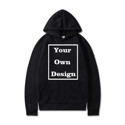 China Custom High Quality Men Add Logo Clothing Printing Embroidery Hoodies Men Sweatshirts 100% Cotton Unisex Plain Black Hoodie for sale