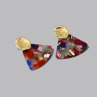 China Other Peichi resin drop earrings statement earrings, cellulose acetate and acrylic jewelry tortoiseshell drop earrings for sale