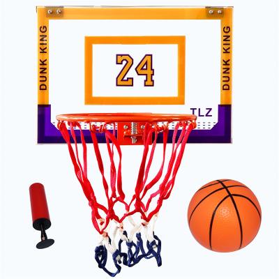 China Indoor Outdoor Basketball Gym Customized Mini Basketball Hoop Over Door Mount Basketball Backboard Kids Hanging Basketball Rack With Ball And the pump for sale