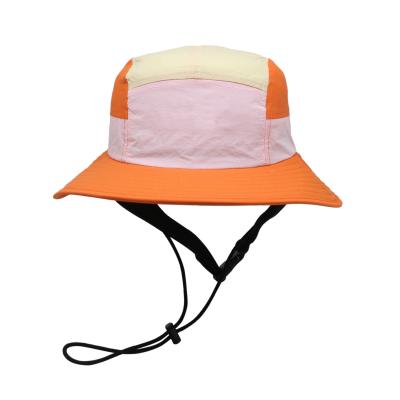 China Adjustable Unisex Waterproof Surf Bucket Hat With String For Shopping Made Of Polyester for sale