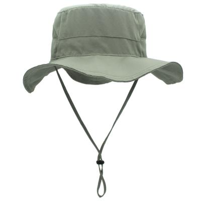 China Embroidered Pattern Wide Brim Bucket Hat for Fishing Sun Protection and Breathable for sale