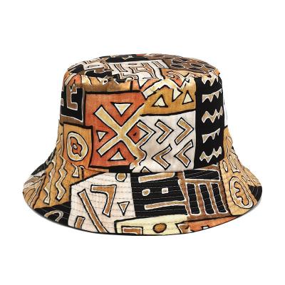 China Custom All Over Printing Ethnic Style Bucket Hat voor zonbescherming op basis van mode Te koop