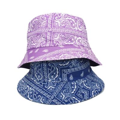 China Vintage Ethnic Style Fisherman Bucket Hat With Geometric Pattern And Flocking Embroidery for sale