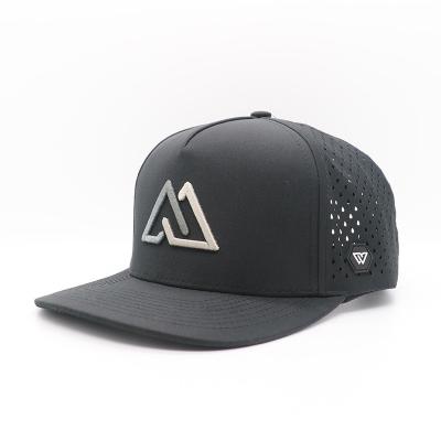 China Custom 3D Embroidery Snapback Hat with Waterproof Laser Cut Perforated Design and Y2K Style for sale