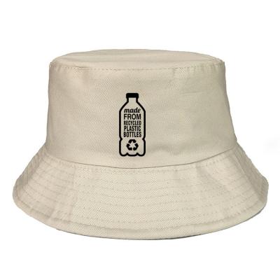 China RPET Twill Recycled Polyester Organic Cotton Bamboo Fabric Fisherman Bucket Hat for sale