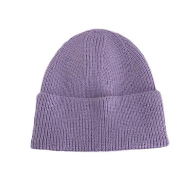 China Poliéster reciclado sustentável RPET Material de lã acrílica Beanie Chapéu de malha personalizado à venda