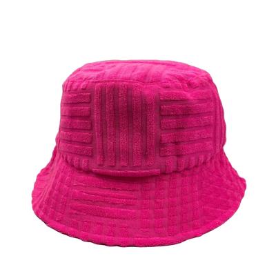 China Customized Logo Small Order RPET Towel Organic Cotton Bamboo Fabric Fishing Bucket Hat for sale