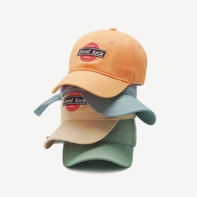 China Embroidered Distressed Washed Cotton 6 Panel Structured Curved Brim Sports Baseball Caps for sale