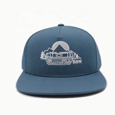 China Custom Design Sustainable Recycled Ocean Plastic RPET Canvas Snapback Baseball Hats for sale