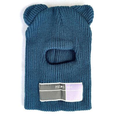 China Customized Winter Essential Eco-Friendly Bear Ears Balaclava Beanie with One Hole for sale