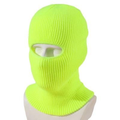 China Embroidered Recycled Acrylic Knitted Balaclava Winter Ski Toques Beanie Hat Full Face Mask for sale