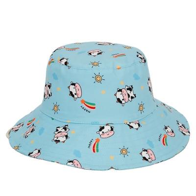 China Keep Your Kids Safe And Stylish With Cartoon Cow Sublimation Sun Hat All Year Round for sale