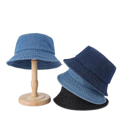 China Sun Protection Must-Have Embroidered Washed Denim Jeans Sun Hat for Adults for sale