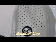 white rubber patch baseball cap  in polyester material