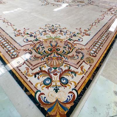 China Modern / European / Middle Eastern Customized Waterjet Marble Medallion Flooring Design for sale