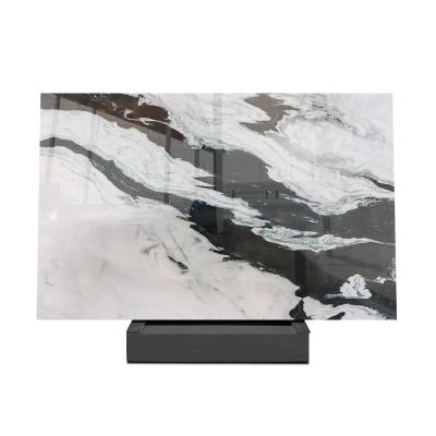 China Modern Chinese White Black Vein China Bookmatched Panda White Marble for Wall and Floor for sale