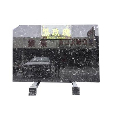 China Modern Black Marble Tile 24x24, Natural Black Rose Marble, Chinese Cheap Price Stone Slab Black Rose Marble for sale