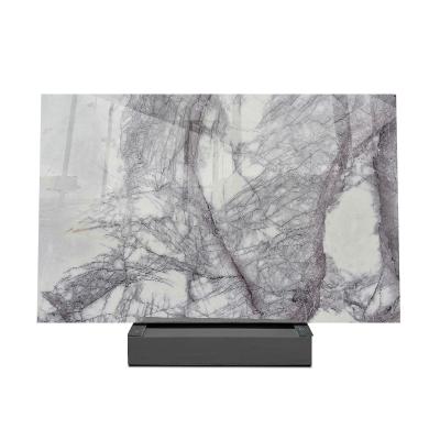 China Modern Lilac Marble Sized Polished White Color For Bathroom Wall Panels for sale