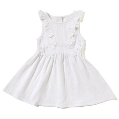 China 2022 Anti-wrinkle Summer New Arrival Summer Ruffle Sleeveless Kid Bamboo Squishy Baby Dresses Baby Dresses Girl for sale