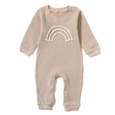 China Cozy baby clothes new spring summer body piece body plain color climbing jeans baby clothes cotton romper for sale