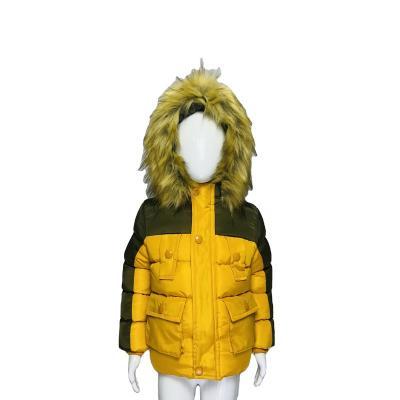 China 1-5 Year Old Sustainable Children's Hooded Down Jacket Winter Warm Children's Down Jacket Cotton Clothing for sale