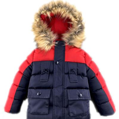 China 2022 Children's Clothing Plush Boy's Fashion Coat Stripper Jacket 1-5year Hooded Viable Down Jacket In Winter for sale