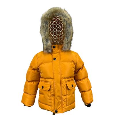 China Children's Winter Clothes Polyester 2-6 YEARS Viable Boys Down Coat Hooded Winter Thick Coat for sale