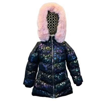 China Breathable Polyester Women Winter Hooded Zipper Children's Lightweight Down Jacket Kids Coat Winter for sale