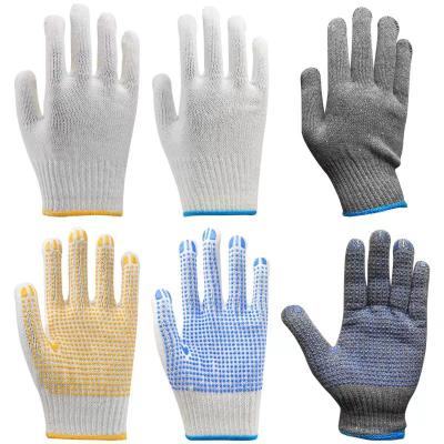 China Anti-slip Cotton Knitted Gloves Hand Gloves Work Gloves For Construction for sale