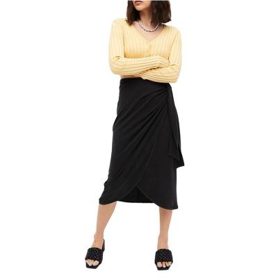 China New china high quality manufacturing women's breathable plain dyed high waist skirt for woman for sale