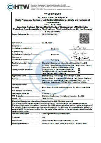 FCC test report - Hefei Yeoan Information And Technology Co.,Ltd.