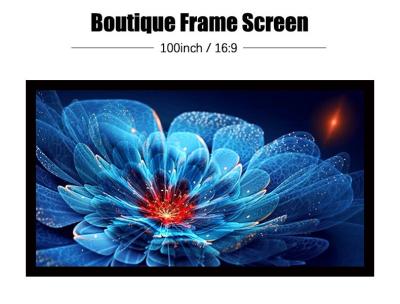 China Indoor Short Throw Fixed Projector Frame Screen 4K Ultra HD 100inch for sale