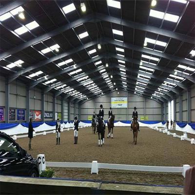 China Steel Fabricated House Prefabricated Steel Structure Sports Courts Roofs For Horse Arenas And Horse Stables for sale