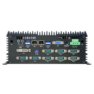 China 10th Gen Industrial Computer Core-i5 10210U Mini Server Rugged PC 12*COM 4*Lans 4*USB GPIO LPT HD VGA 4G WiFi Fanless PC for sale