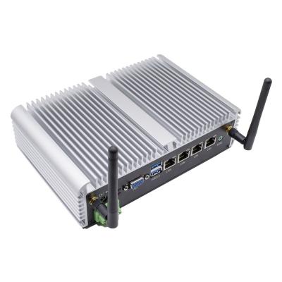 China HVAEIPC 10th Gen Industrial Fanless Mini Server PC Core-i7 10510U Rugged PC 12*COM 4*Lans 4*USB GPIO LPT HD-MI VGA 4G WiFi for sale