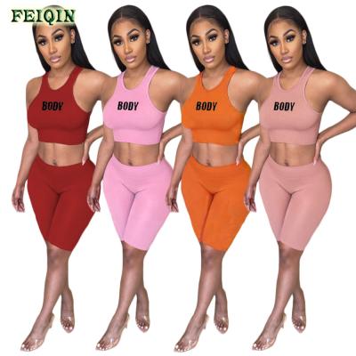 China 2022 Summer New Arrival Women's Clothing S-XL QUICK DRY Women's Sets Crop Yoga Sets Crop Top Two Piece Short Set For Women for sale