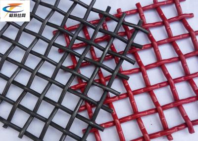 China Black / Red Lock Crimp Wire Mesh , Pvc Coated Wire Fencing Wear Resistance for sale