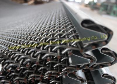 China Plain Weave Wire Mesh Cloth 65Mn , 45Mn Black Pre Crimped Wire Mesh Corrosion Resistant for sale