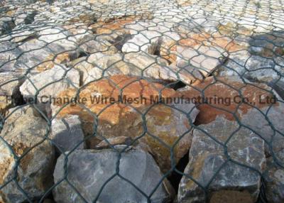 China Riverbank hexagonal galvanizado sumergido caliente Gabion Gabions tejido caja de la malla de alambre en venta