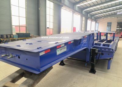 China 3 eixos Semi-remolque de cama baixa Fuwa eixo 13000mm com escada removível de cauda à venda