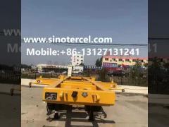 3 axle Skeletal Type Container Semi Trailer Yellow Excellent Load Bearing Capacity
