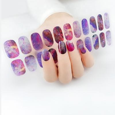 China 3d Nail Art DIY Decoration Nail Sticker Wholesale Non-Toxic Nail Wraps/Nail Polish Strips /100% Real Nail Sticker for sale