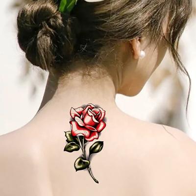 China Lotus Flower Temporary Tattoo Body Sticker Temporary High Quality Realistic Transfer Water Transfer Body Sticker Temporary Tattoo Sticker for sale