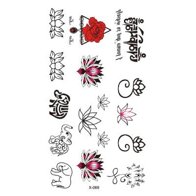 China Temporary Custom Water Transfer Sexy Flowers Waterproof Temporary Arm Shoulder Body Tattoos Stickers Fake Tattoos For Women Girls for sale