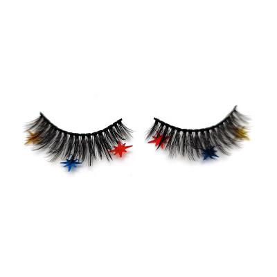 China Decorative Color Mink Eyelashes Vendor Long Lashes 3d Private Label Faux Handmade Natural Silk Mink Strip Eyelashes Vendor Winged for sale