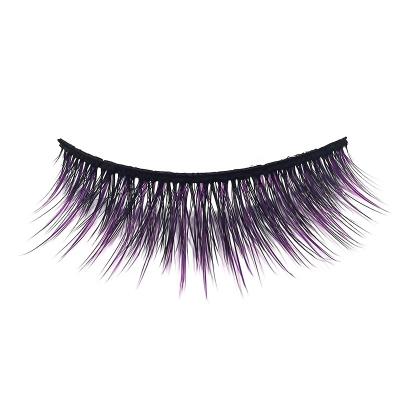 China Long Full Colored Strip Cat Eye Natural Multi Mink Fluffy Eyelashes Wholesale 3D Private Label Paper Box Lashes for sale